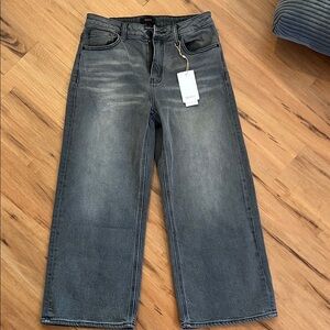 Quince Gray Wash Wide Leg Jeans